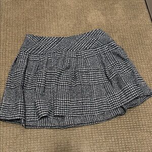 Black and White Plaid Circle Skirt